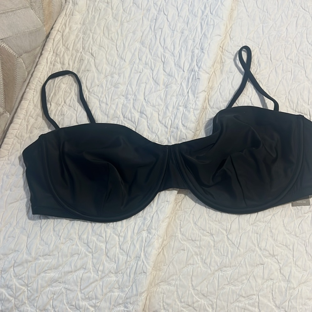 Balconette underwire bikini top - Black